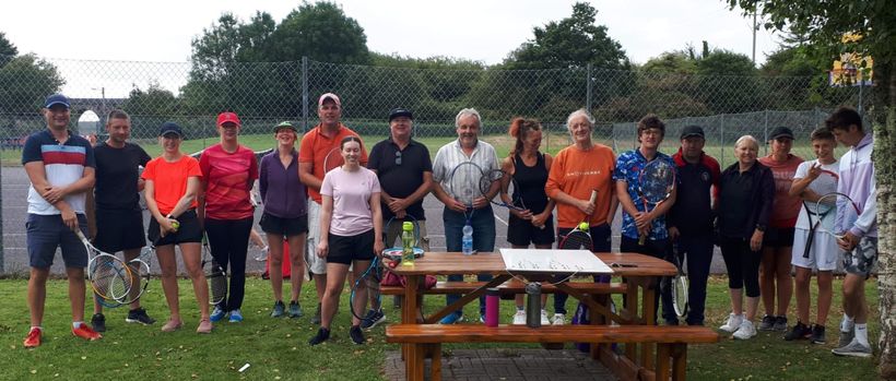 Tennis players at the courts